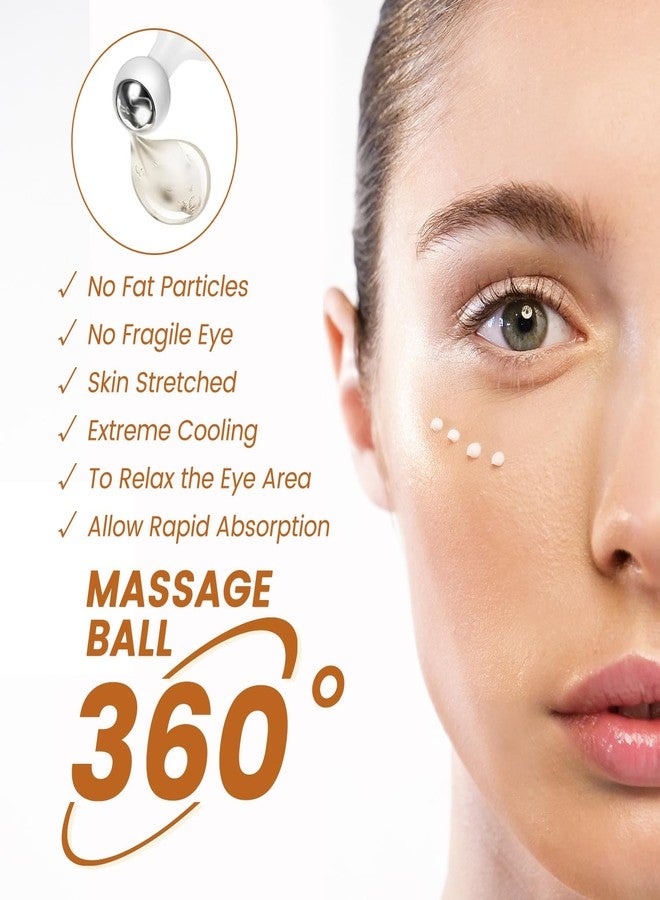 AOAO Roller Ball Eye Serum with Collagen & Caffeine for Puffy Bags Fine Lines Dark Circles Wrinkles, Firming & Hydration, Under Eye Cream with 360° Roller Massage Ball, 15ml/0.5fl.oz (1pack) - Image 3